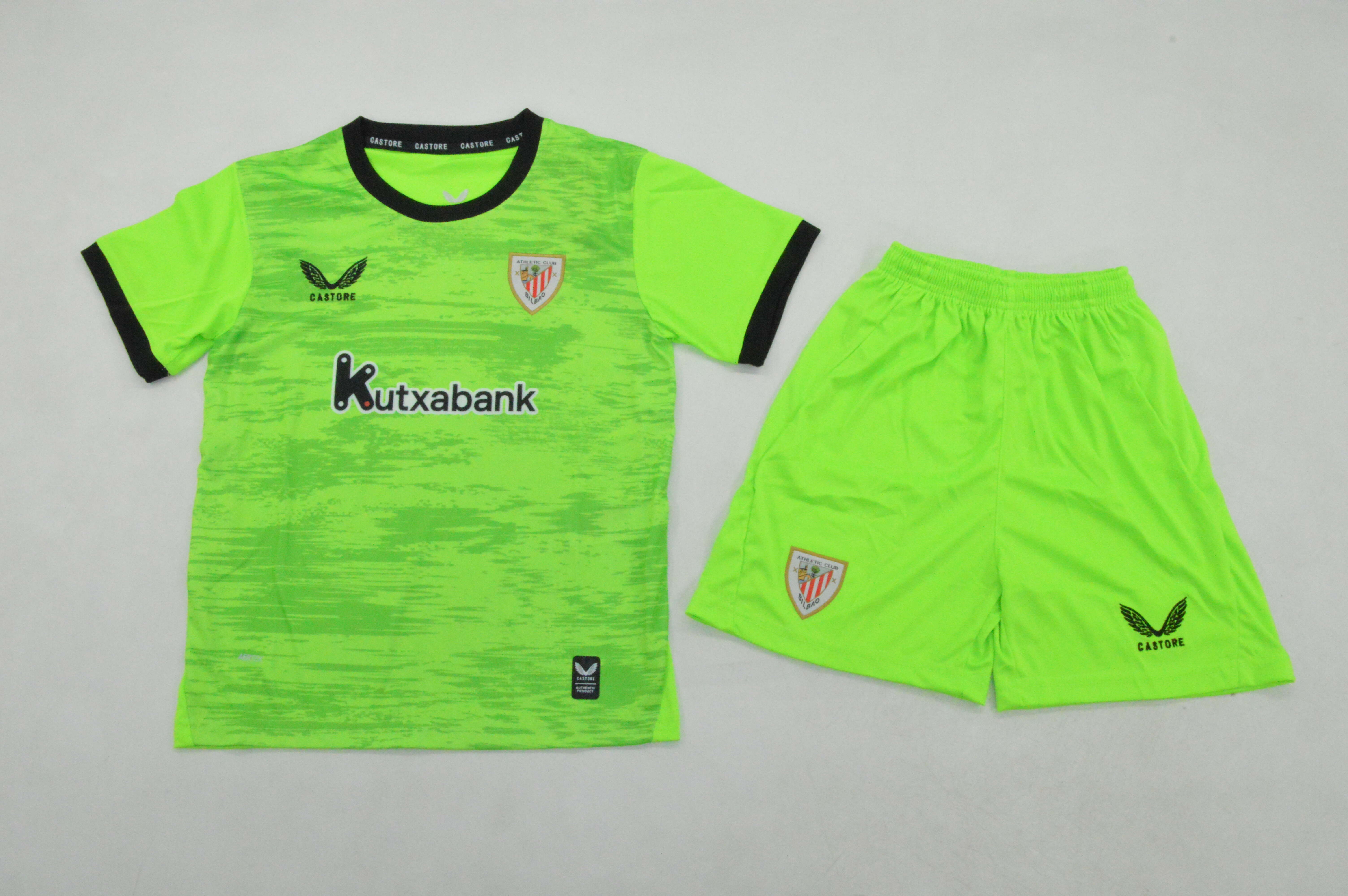 Kids-Athletic Bilbao 26/27 GK Green Soccer Jersey